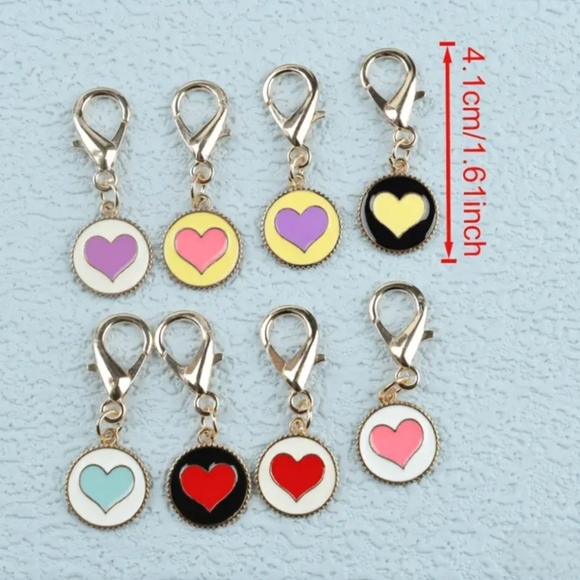 Heart Charm Keychains with Gold Accents - Picture 3 of 3